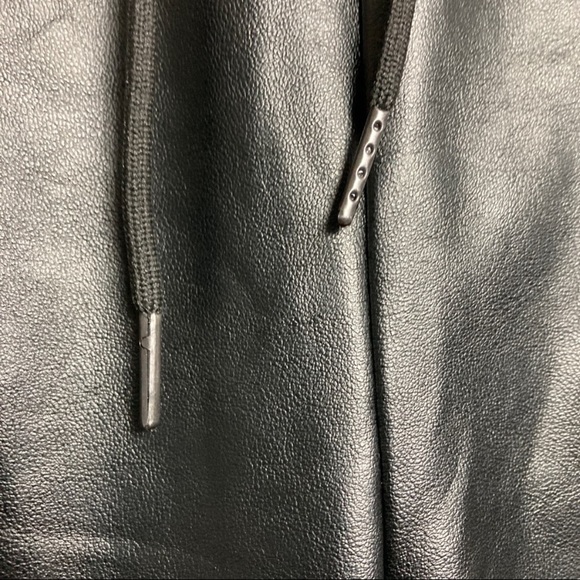 21 SAINTS BLACK FAUX LEATHER JOGGER PANTS - Picture 6 of 6